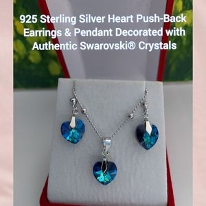Swarovski Crystal Jewelry Set, 925 Sterling Silver